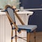 Flash Furniture Bordeaux Stackable IndoorOutdoor French Bistro 30 High Barstool, NavyWhite and Bamboo Finish SDA-AD642001-BS-NVYWH-NAT-GG - alternate 6